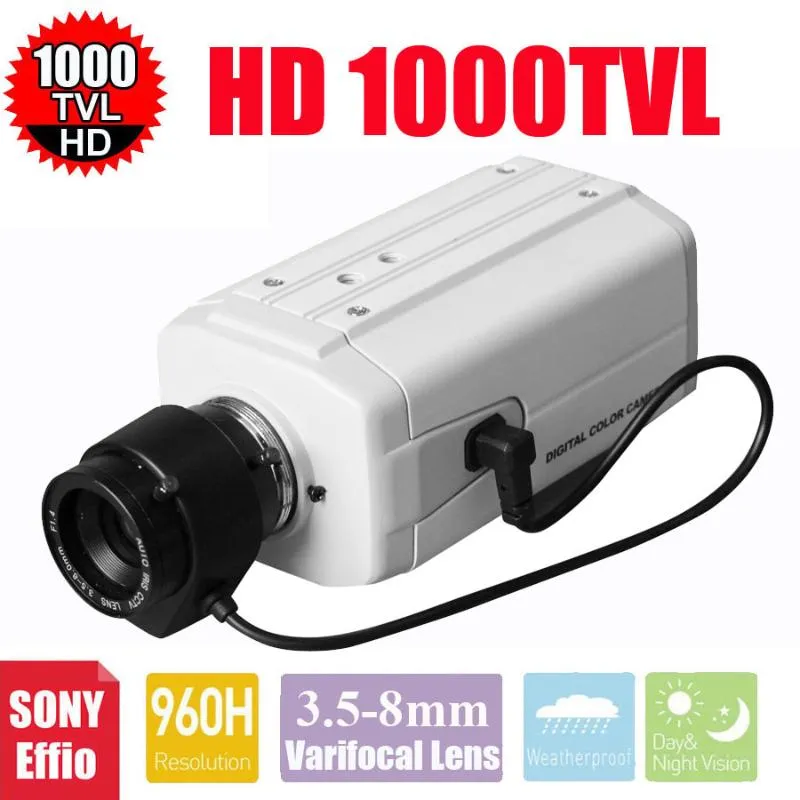 VANXSE CCTV 3.5-8MM Auto Iris Varifocal Lens 1/3 Sony Effio CCD 1000TVL / 960H Security Box Camera Aparat IP