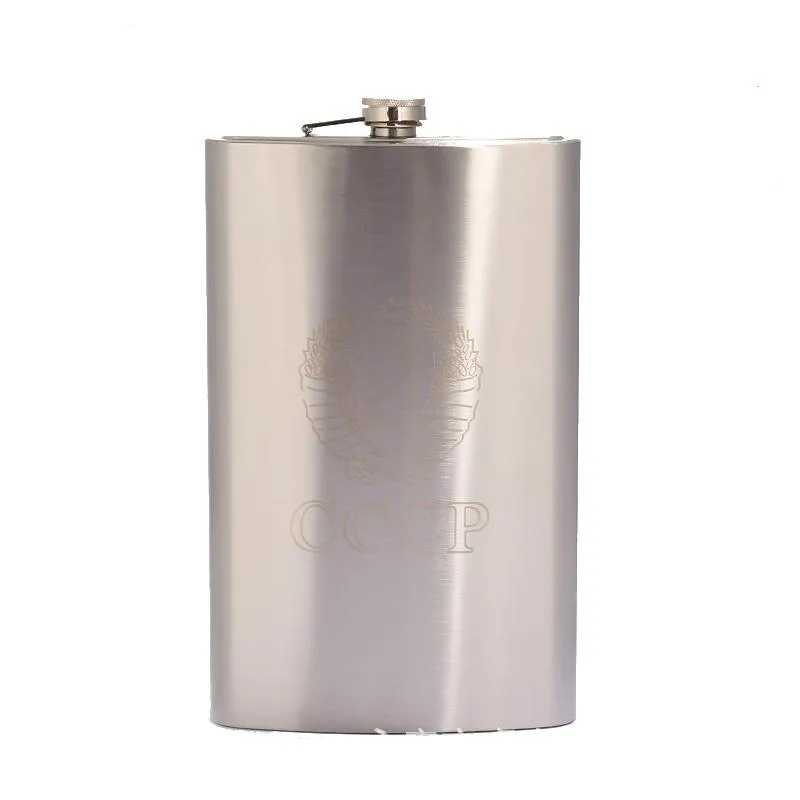 Handbag Flasks Thick Stainless Steel Rectangle Hip Flask With Portable Handbag Brown ...