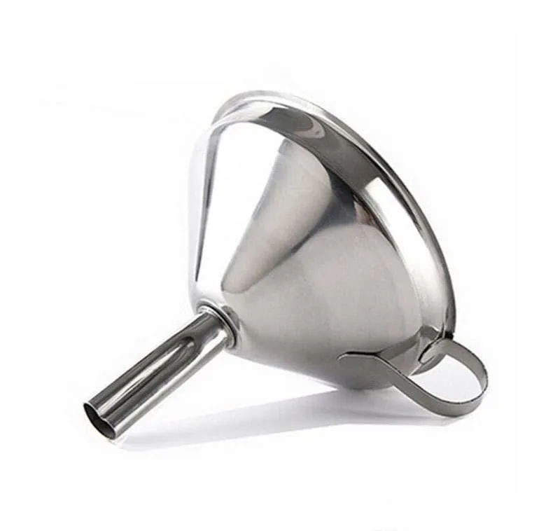 Functional Stainless Steel Kitchen Tools Oil Honey Funnel with Detachable Strainer Filter for Liquid Water Tool RH3871