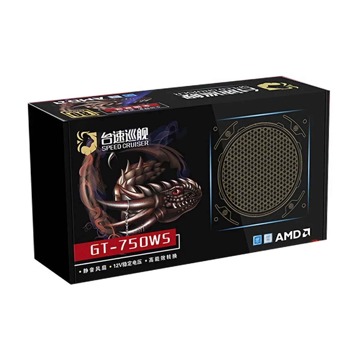 SpeedCruiser 550W Alimentatore per PC ATX Telaio per case per computer per Intel AMD GT-750WS