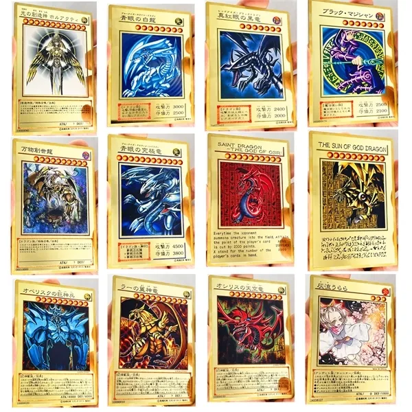 Yu Gi Oh Slifer Metal Holactie le créateur de jouets légers loisirs loisirs objets de collection jeu Collection Anime cartes Y1212