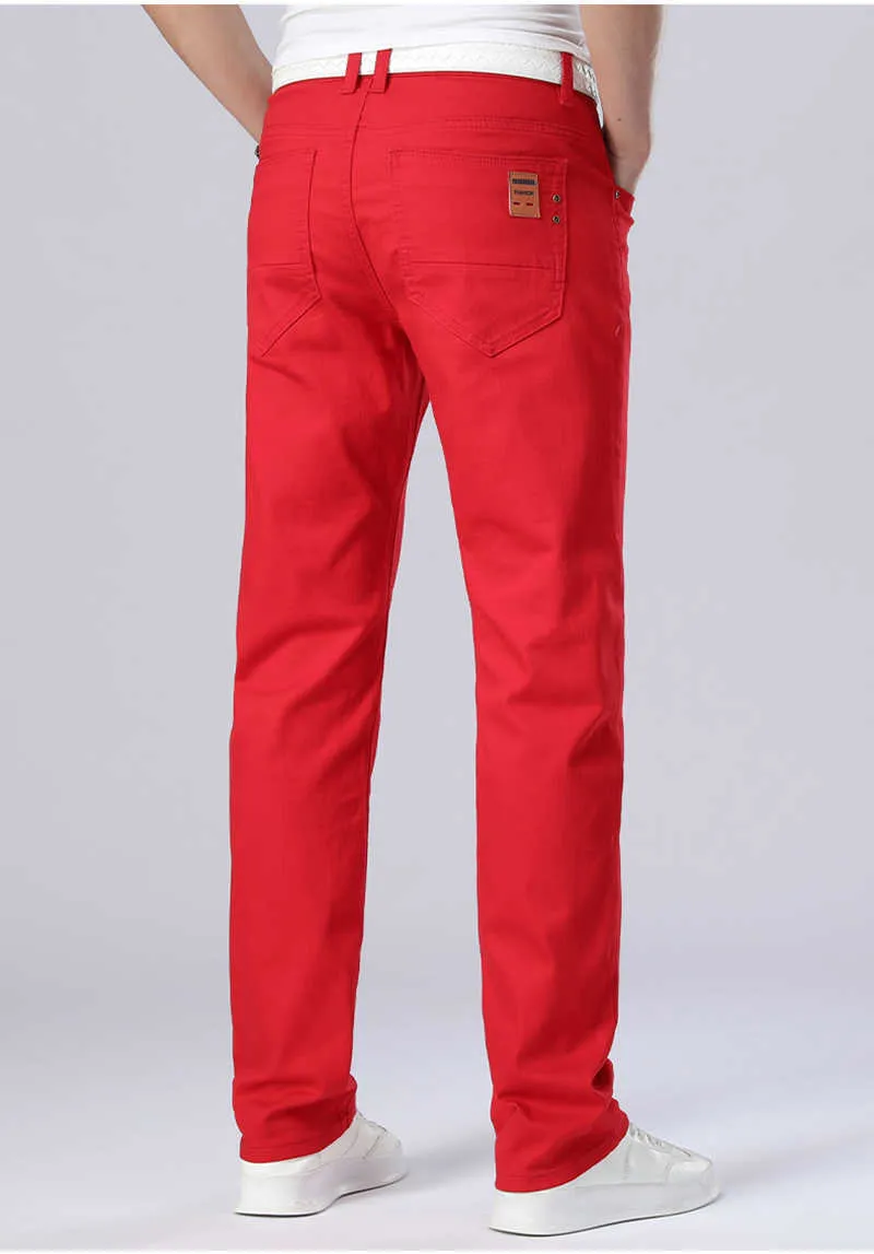 Red designer hotsell jeans mens