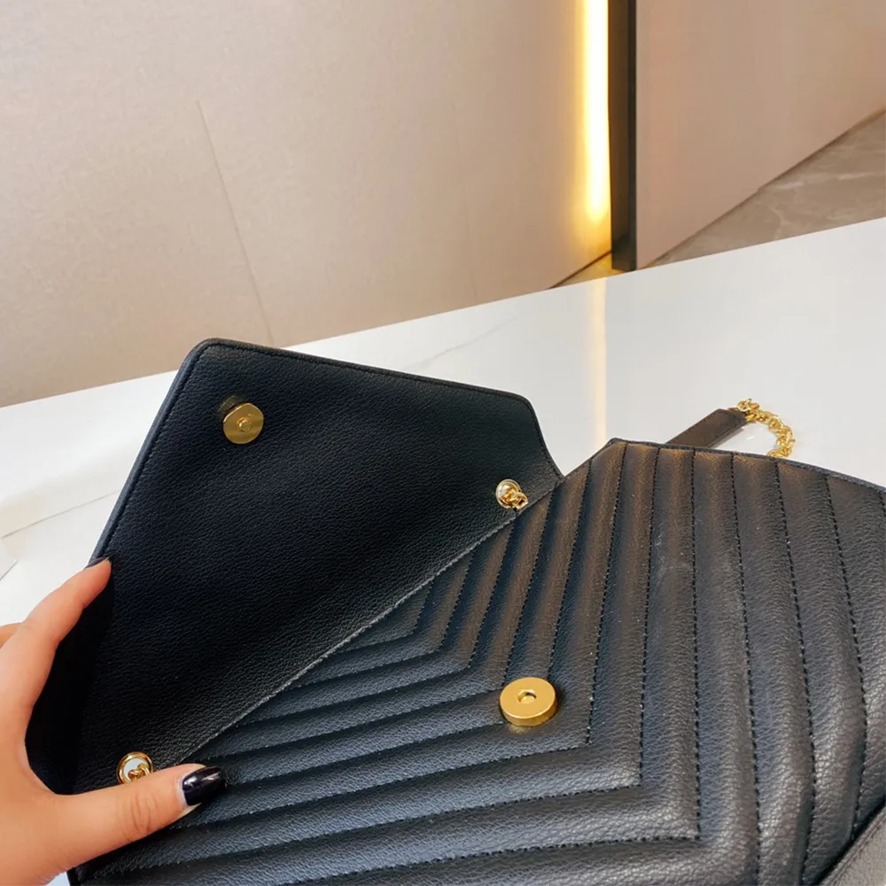 Top quality Luxurys Designers Handbags Leather Bag Women Fashion Chain Pochette bags female Crossbody handbag Lady Shoulder Vintage Wallet Purses 2021