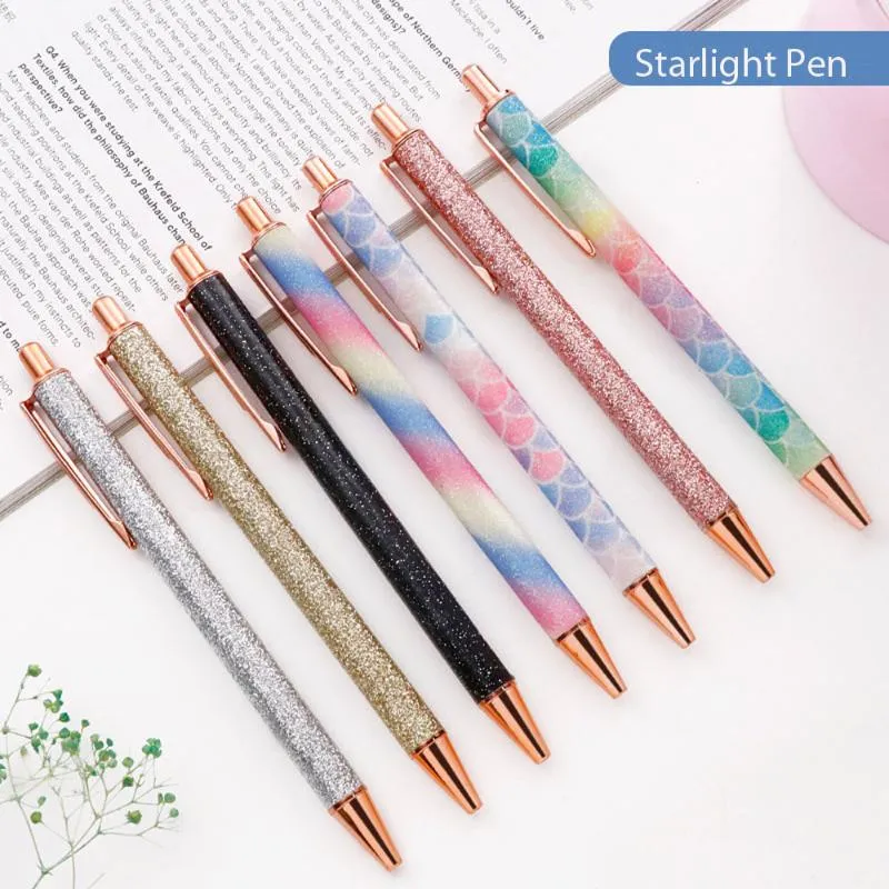 Wholesale Set Of 5 Sparkly Metal Retractable Glitter Ballpoint Pen For  Women Perfect For School And Office Use, With Cute Click Design, Black Ink  Ideal Gift From Lqingzhaoo, $19.07