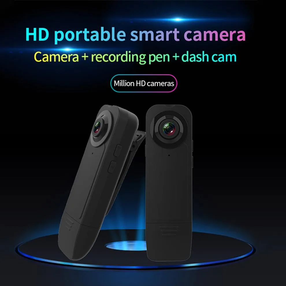 A18 Mini videocámaras Full HD 1080p DV con clip de bolsillo Seguridad portátil Soporte inteligente Cámara Soporte TF Tarjeta de grabación de video Noche de grabación Cama14