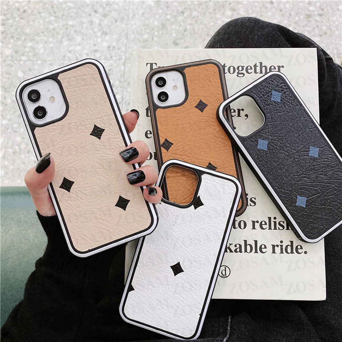 Étuis de téléphone vintage GE célèbres pour iPhone 14 14pro 13 Pro 13pro 11 11Pro X XS MAX XR 12 12MINI 8 7 Plus Étui antichoc Designer PU Cuir Back TPU Holder Cover