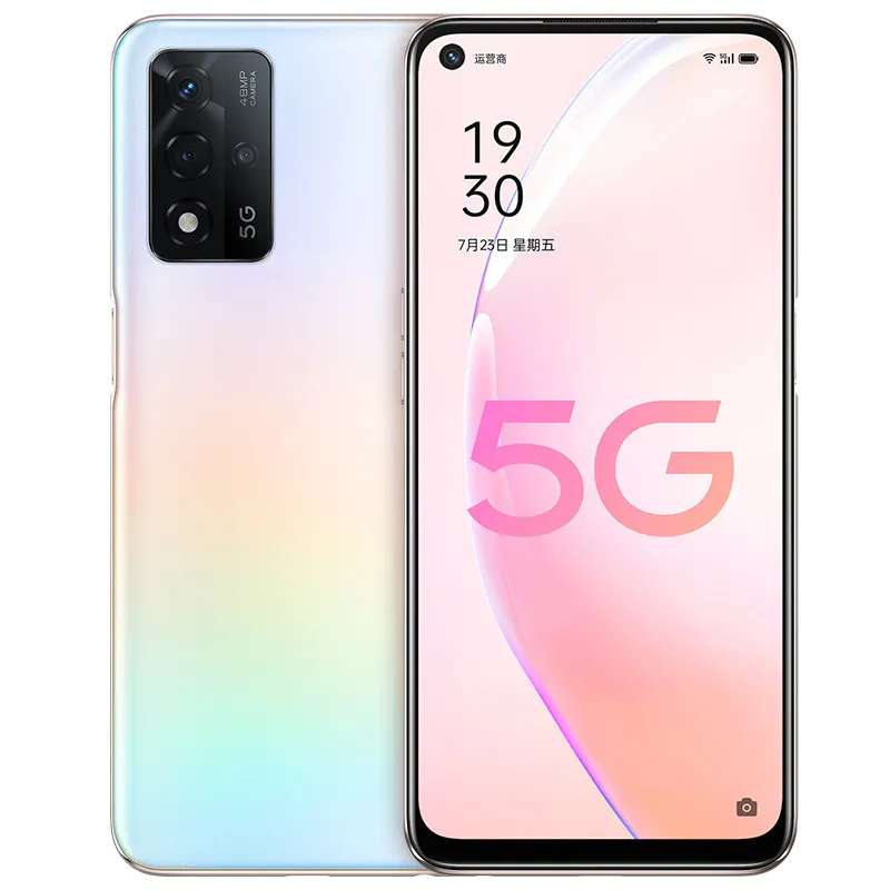 Téléphone portable d'origine Oppo A93S 5G 8 Go RAM 128 Go 256 Go ROM MTK Dimensity 700 Octa Core Android 6,5" LCD Plein écran 48MP OTG Face ID Fingerprint 5000mAh Téléphone portable intelligent