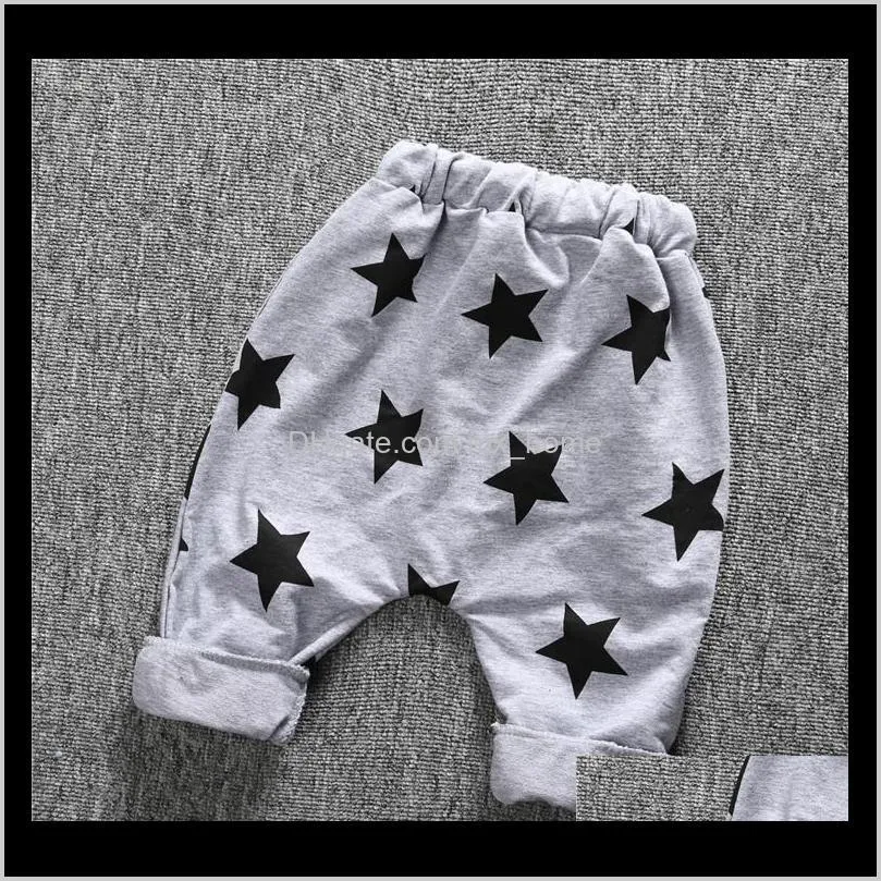 kids trousers boys harem pant star children`s girls clothing cotton full pencil trousers unisex baby pants 1 2 3 4 5 6y