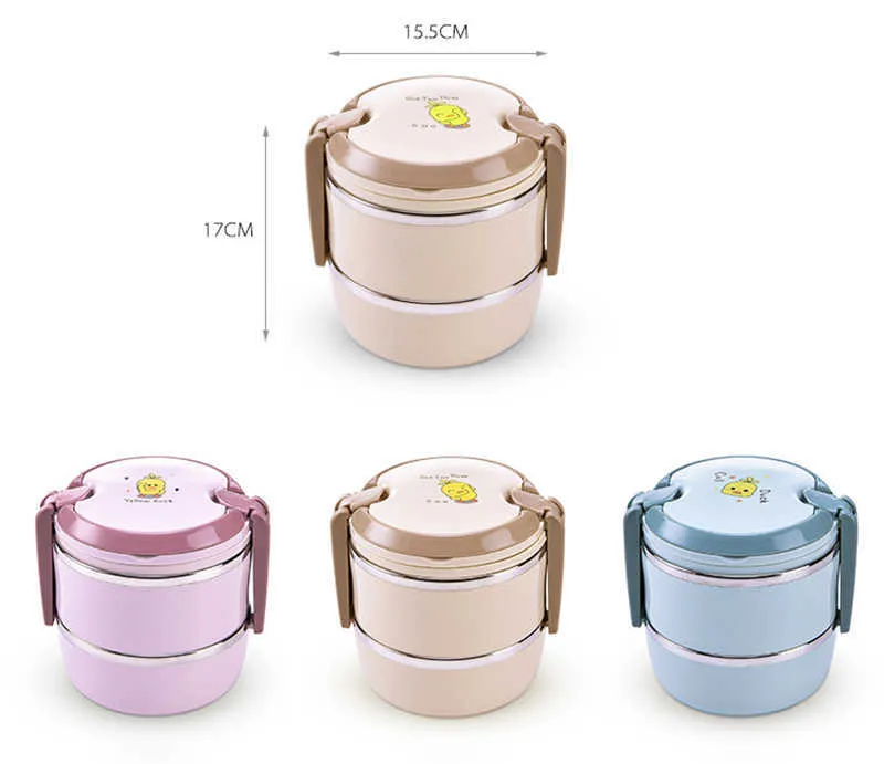 TUUTH 3 Layers Lunch Box High Capacity Portable Bento Box Stainless Steel Food Container For Kids Adult Picnic Office Workers School B4