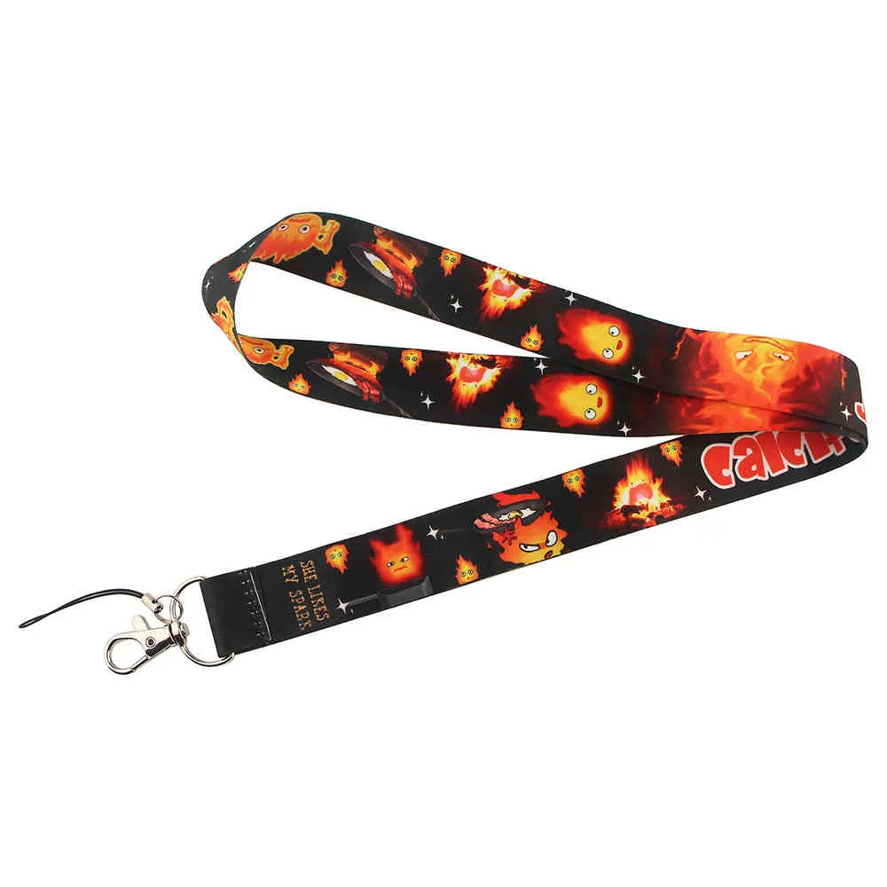 10 stks / partij J2193 Cartoon Fire Lanyard Sleutelhanger Sleutels Badge ID Mobiele Telefoon Touw Halsbandjes Accessoires Geschenken