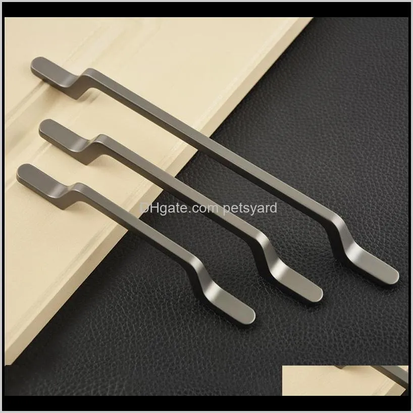 gold/silver/gary zinc alloy cabinet handle drawer bar wardrobe handles high grade furniture hardware & pulls