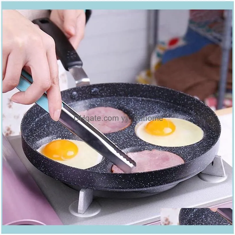 Aluminum 4-Cup Egg Frying Pan Non Stick Swedish Pancake, Plett, Crepe, Multi Egg Frying Pan,1 Pcs1