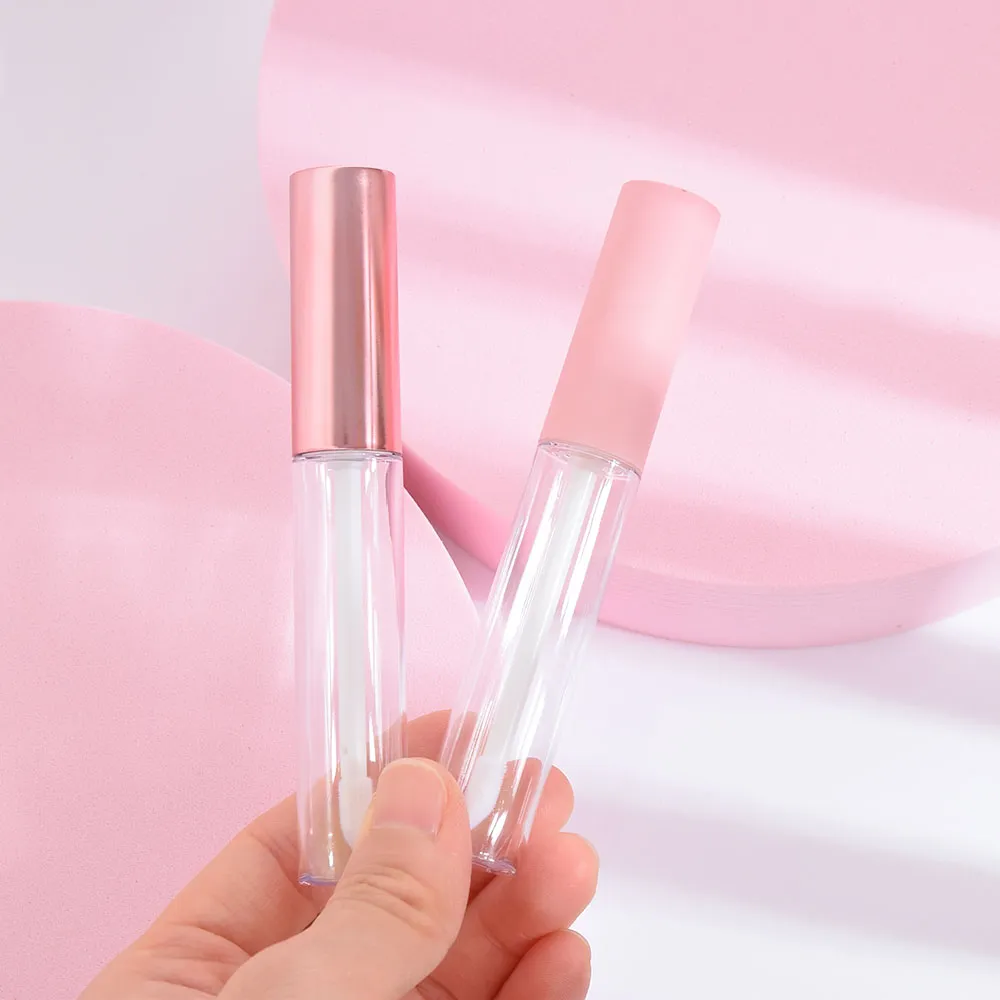 1pc 10ml flasche Leere Runde Lip Gloss Rohr Mit Zauberstab Applikator Nachfüllbare Kunststoff Lippenstift Lip Balm Flaschen fläschchen DIY Container Neue