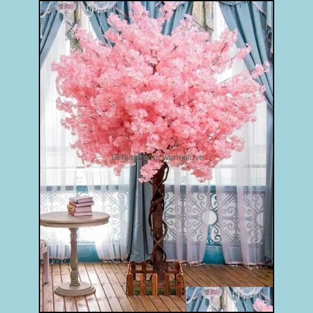 メーカーから直送 装飾的な花の花輪のレストランのパーティー用品家庭菜園の人工桜の木の植物の偽緑のバニヤンの結婚式の装飾祭 ピアノ購入者限定 Home Garden Festive Party Supplies Agustiniano Com