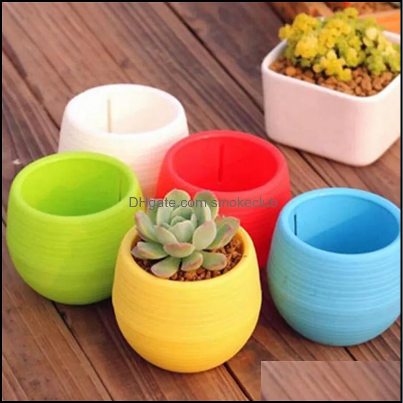 Gardening Flower Pots Mini planter pots mini plastic flower Flowerpot Home Garden Office Decor Succulent Plant