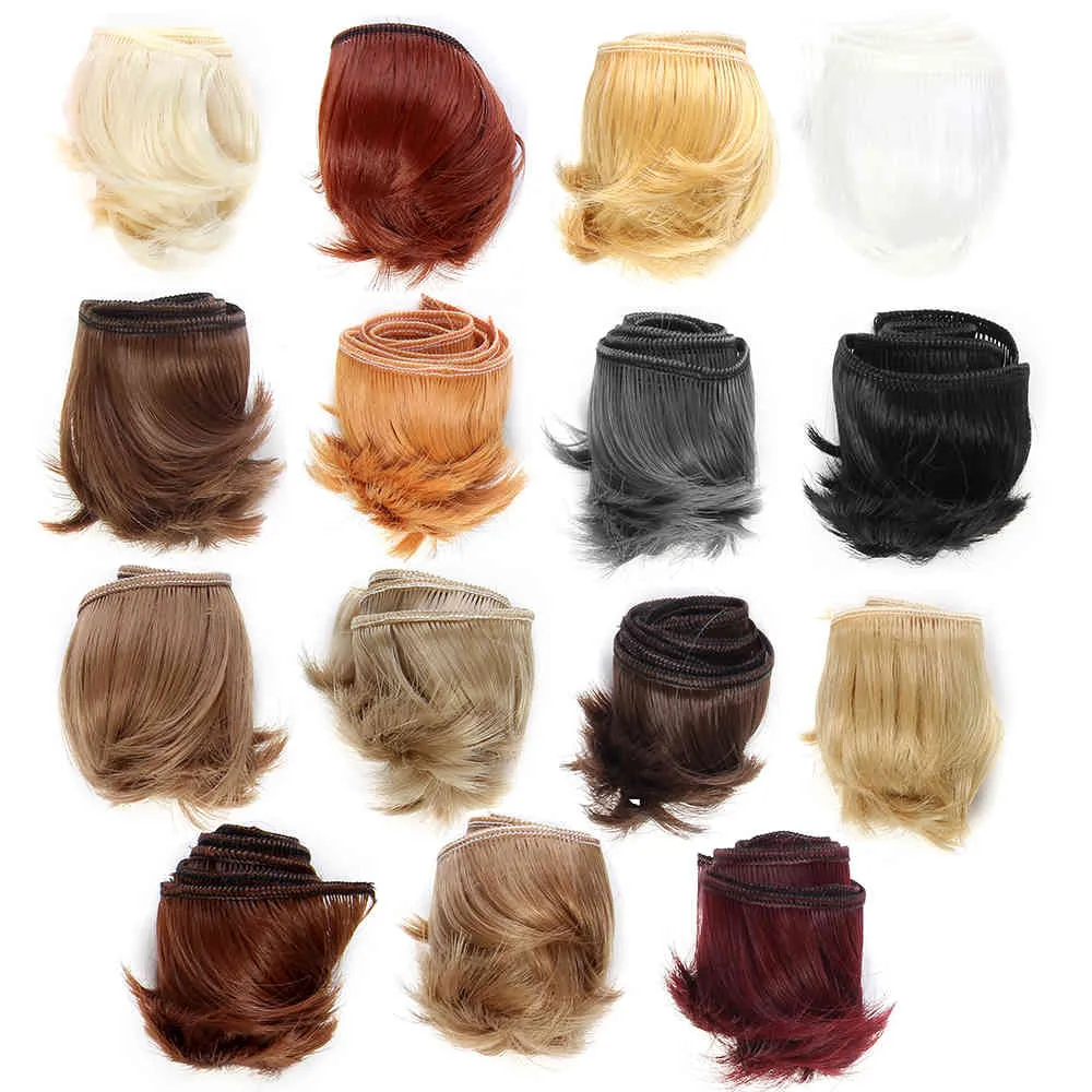 5cm DIY Mini Black White Brown Random Color Tresses Doll Material Hair Wig For 1/3 1/4 BJD High-Temperature Accessories Wholesale