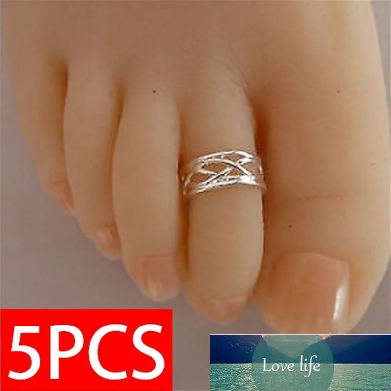 5 pièces anneau de pied mode femmes élégant réglable Antique anneau d'orteil, bijoux de plage de pied