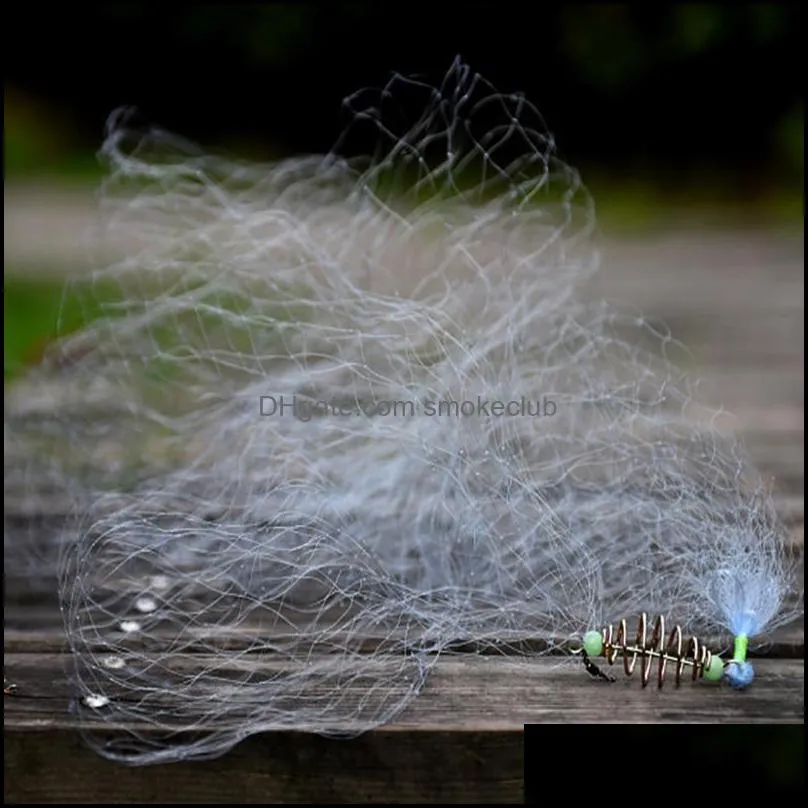 Spring Shoal Fishing Net With Night Luminous Beads Ball Bearing Solid Ring Connector Freshwater Tool #G3 Accessories