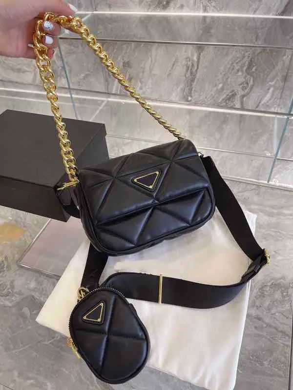 Bolsos cruzados de piel de oveja 3 en 1, bolso de moda para mujer, bolso de hombro, bandolera de diseñador de marca, monederos para teléfono móvil para mujer