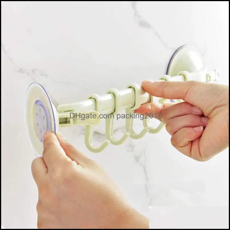 Aessories Bath Home & Gardeth Aessory Set Kitchen Rack Suction Cup Hook Towel Double Bathroom Pendant Drop Delivery 2021 Hdovl