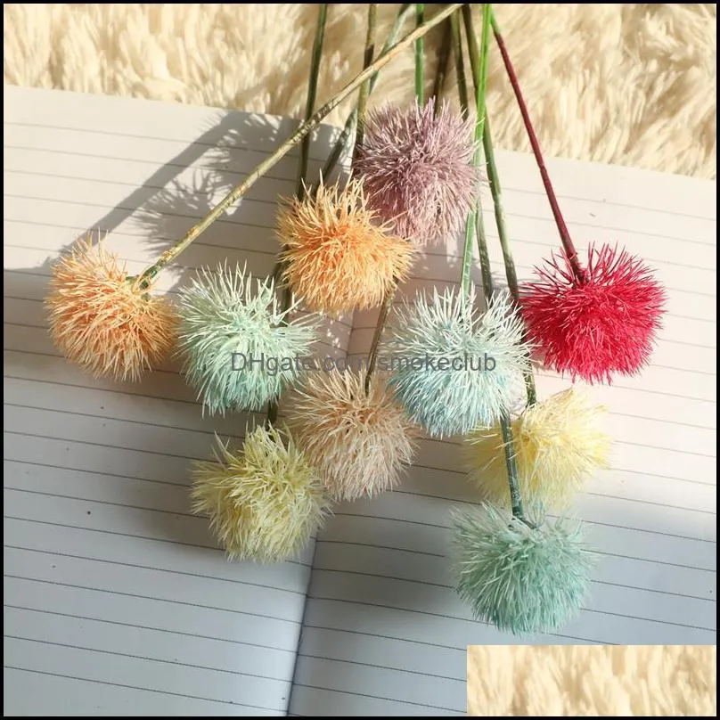 Decorative Flowers & Wreaths 5PCS Small Dandelion Bouquet Plant Wall Simulation Supplies For Party Wedding Home Decor Artificial