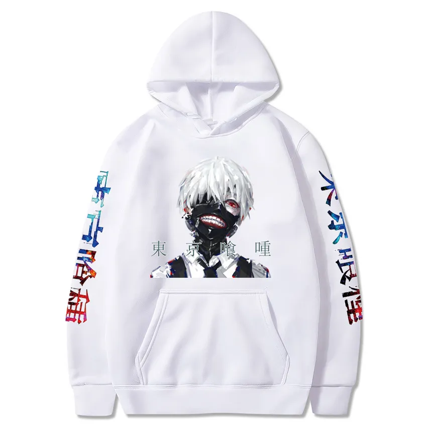 Токио Мужские мужчины Tokyo Hoodie Harajuku мальчики толстовки аниме капюшон Токио Гул пуловеры Top Y0319