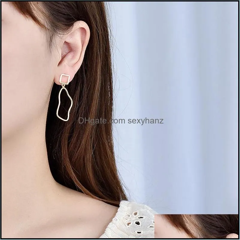 Other Sterling Silver S925 Geometric Earrings Simple Design Women Lovely Part Jewelry Great Quality Mother Day Gift EL30