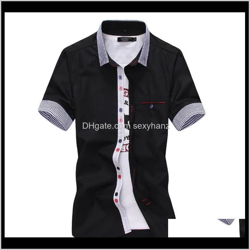 left rom 2019 fashion male summer high-grade pure cotton short sleeve shirts/men`s breathable lapel casual shirts 4xl 5xl