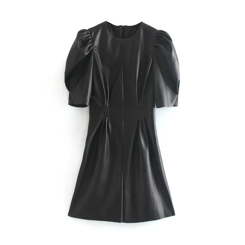 Aachoae Faux Leather Dress Women Sexy Club Puff Short... From Bai02, $19.22  | DHgate.Com