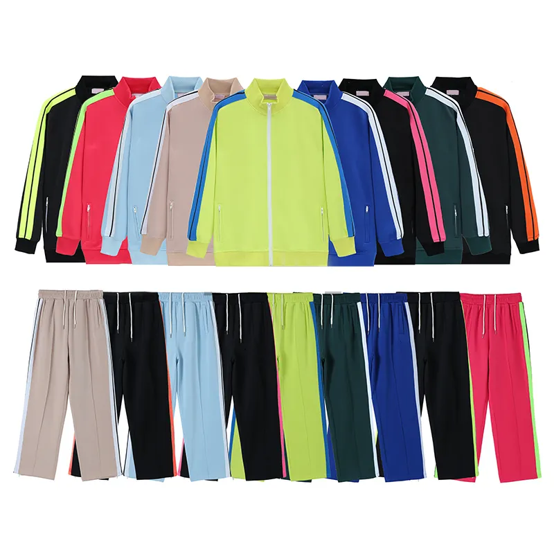 2022 Mens Womens Designer Tracksuits Sportkläder Sweatshirt Sväska Vit Färg Stripe Sida Ribbon Retro Casual Högkvalitativ Essential på hösten och vintern