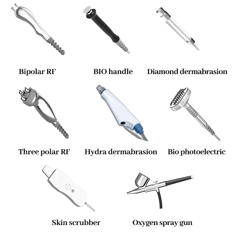 Multifunktion Hydro Syre Spray Gun Facial Cleaning Microdermabrasion Beauty Machine för SPA Salon användning