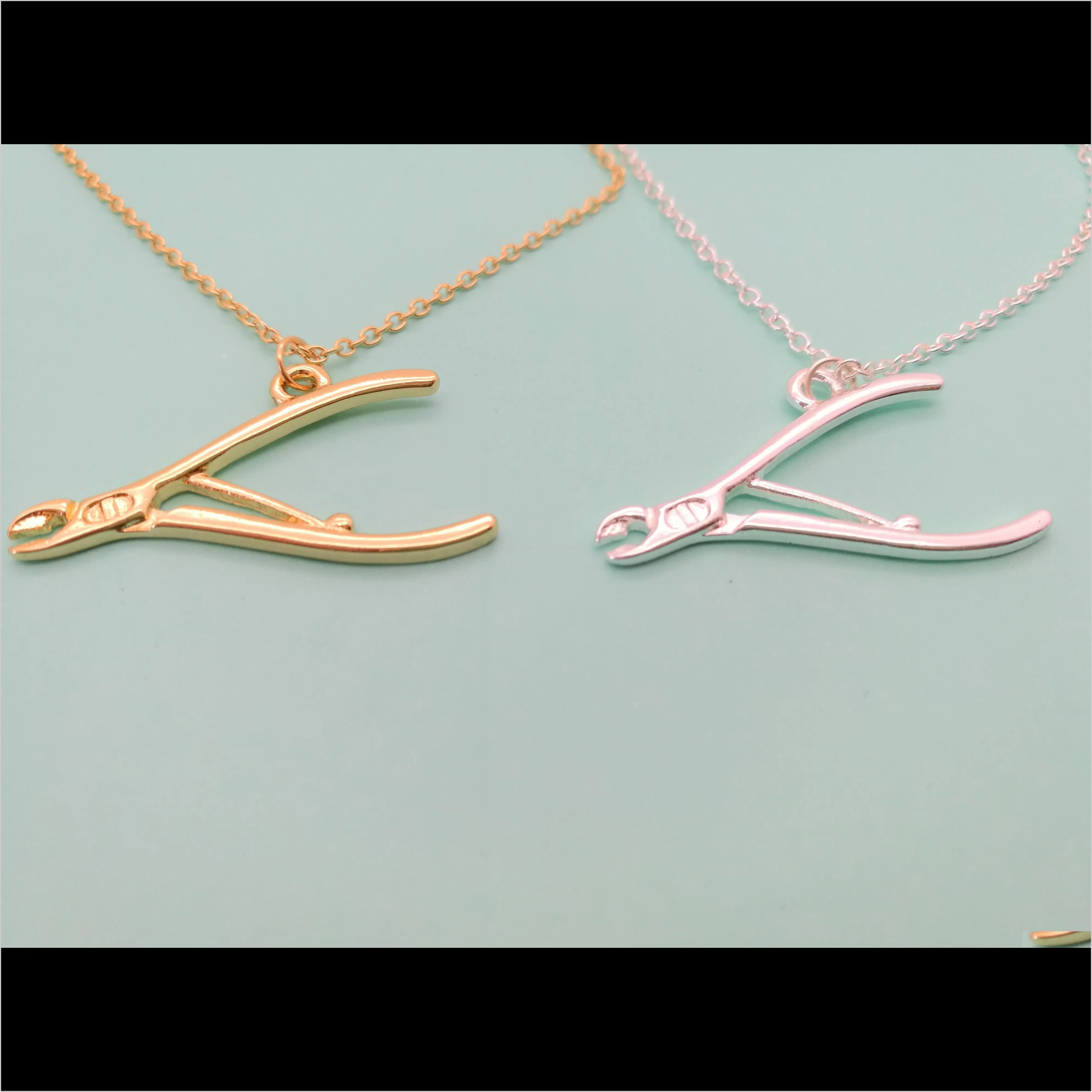 10pcs- n142 pliers necklace mechanic tool wrench necklaces repair instrument motorcycle motor biker spanner pendant necklaces