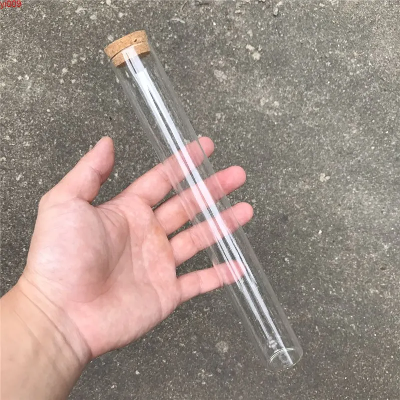 110ml Taller Glass Bottles Vials Jars Test Tube With Cork Stopper Empty Custom Print Logo Pattem 24pcsjars