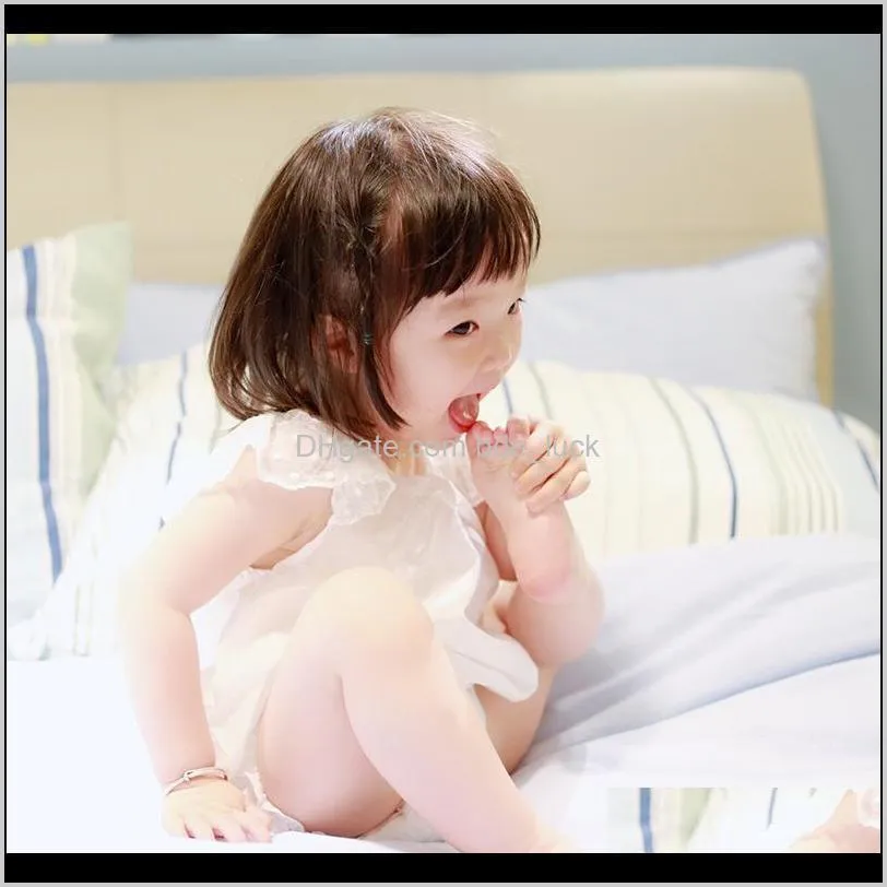 2020Summer New Girls 30%Silk Sleepwear Suit Children`s Leisure Baby Girl Pajamas Kids Pajamas Kids