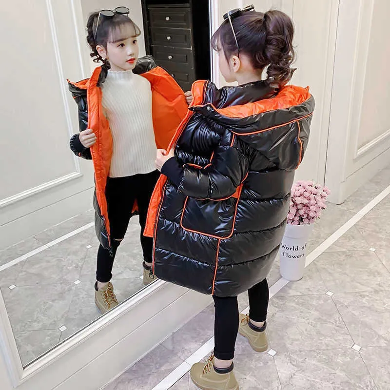 -30 degrés filles vêtements hiver chaud vers le bas coton veste enfant imperméable à capuche manteau garçons épaissir vêtements d'extérieur enfants vêtements parka H0910