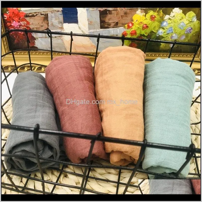 60*60cm 70% bamboo muslin diaper baby swaddle baby muslin blankets quality better than cotton baby multi-use blanket infant wrap