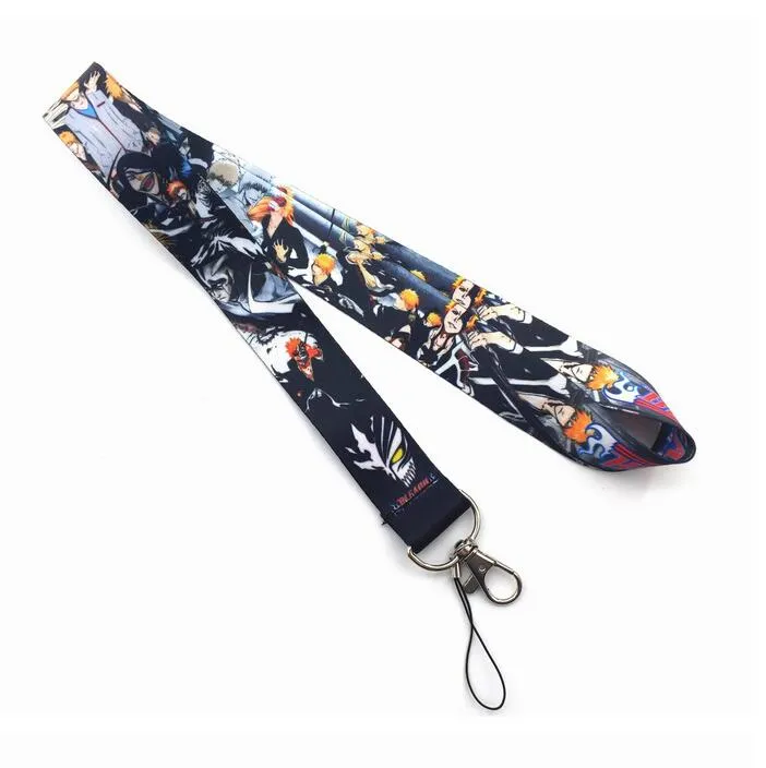 Bleach Kurosaki Ichigo Lanyards Strap Keychain Anime Accessories