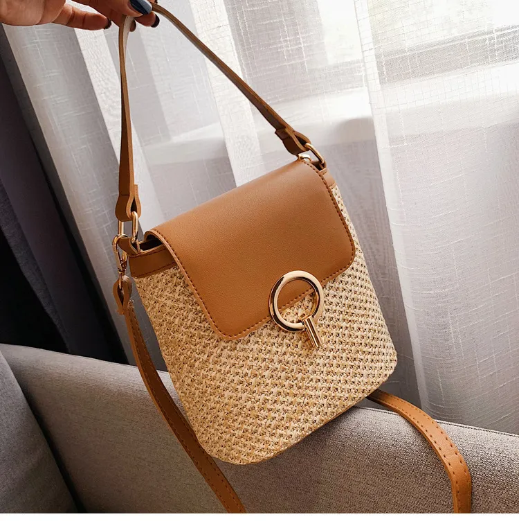 DHgate.com:Natural Rattan Straw Crossbody Bags for Women