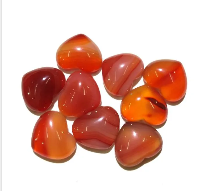 2021 Natural Crystal Stone Party Favor Heart Shaped Gemstone Ornaments Yoga Healing Crafts Decoration 25MM