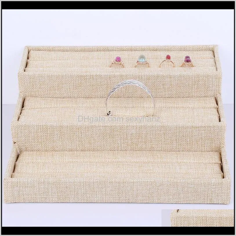 linen ring holder rings display stand earring storage rack fine ring stud tray jewelry box display stand props