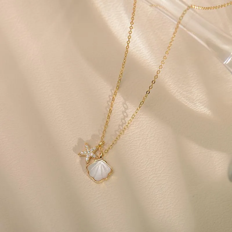 Pendant Necklaces Korean Style Super Fairy Fashion Trend Clavicle Necklace Cold Wind Simple Niche Temperament Personality Jewelry