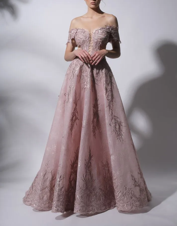 Off Shoulder Elegant Pink Dinner Evening Dress For Brides And Formal  Occasions From Dressvip, $180.25 | DHgate.Com