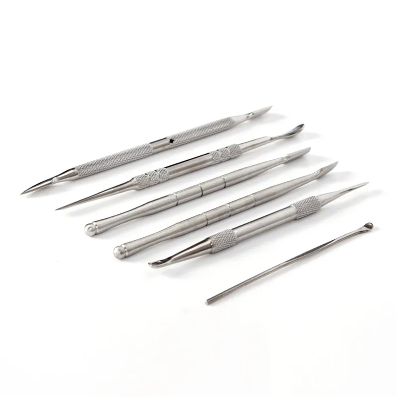 Hochwertiges silbernes Dab-Metallwerkzeug C Picking Oil Dabber Tools 80mm-122mm für Dry Heb Wax Atomizer Vapor Pen Kit