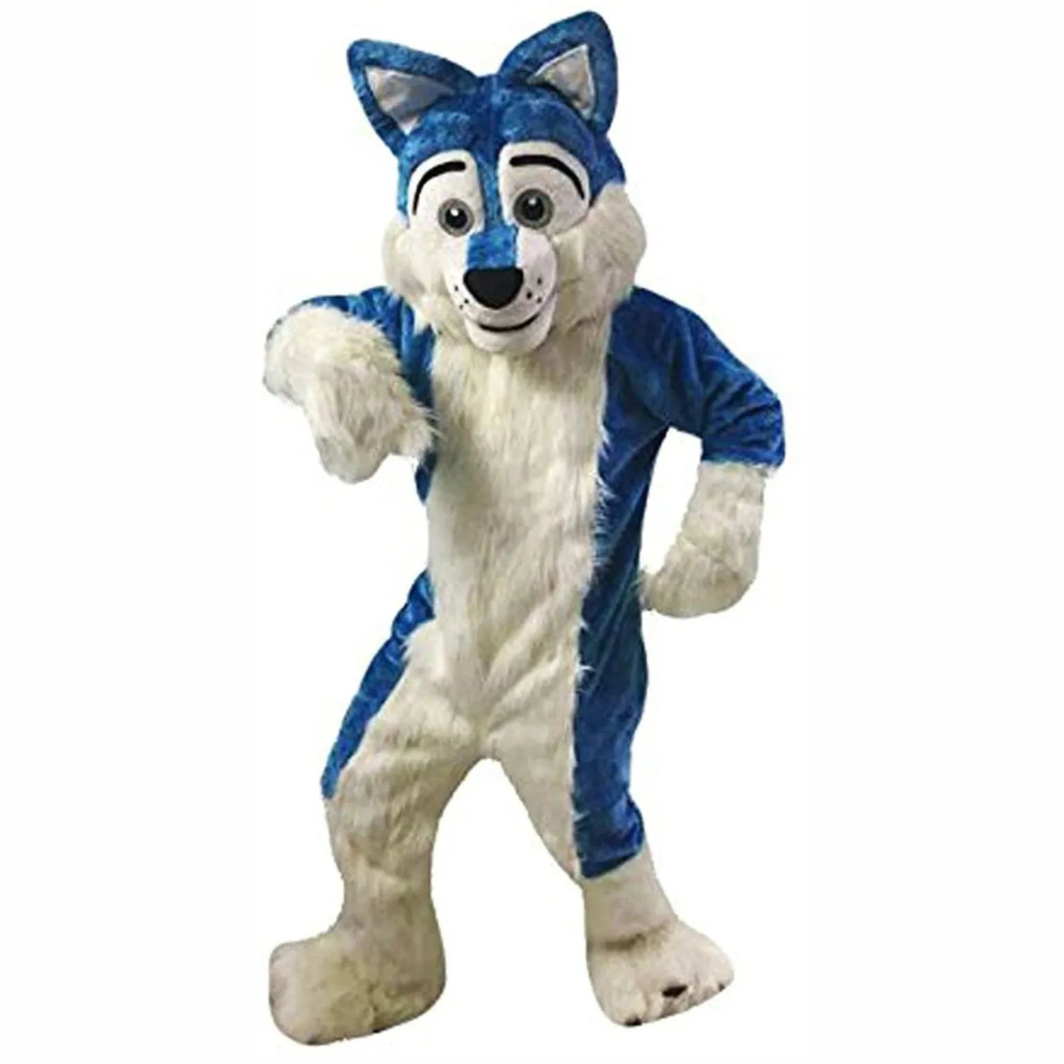 Performance Loup Chien Husky Fursuit Costumes De Mascotte Halloween Fantaisie Robe De Soirée Personnage De Dessin Animé Carnaval De Noël Pâques Publicité Costume De Fête D'anniversaire Tenue