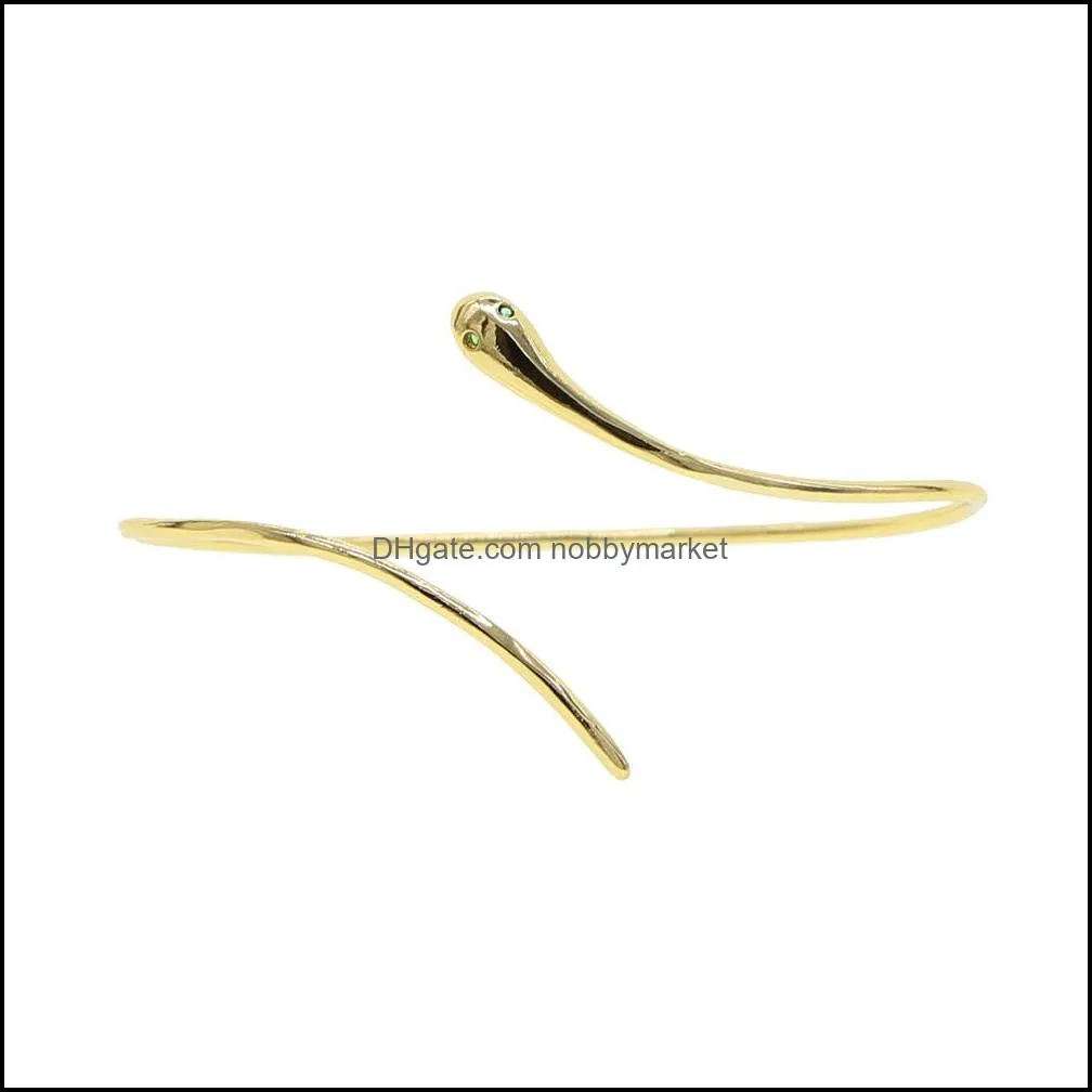 Gold color open adjusted snake bangle bracelet for women summer fashion JEWELRY 210408