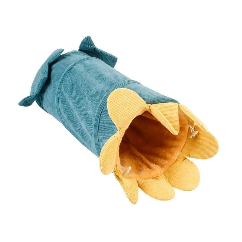 Lit Grotte Tunnel Pour Chat - Nid Douillet D'intérieur Avec Toit Arqué Stable - Tissu Doux, Mousse épaisse - Tailles S, M, L (pour Chat Jusqu'à 12,5 Kg) - 10