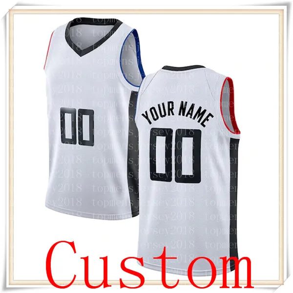 2021 Personalizzato 33 Batum 21 Beverley Jersey 7 Coffey 15 Cousins ​​11 Ferrell 9 Ibaka 1 Jackson 5 Kennard Qualunque nome Basketball Jerseys 9999