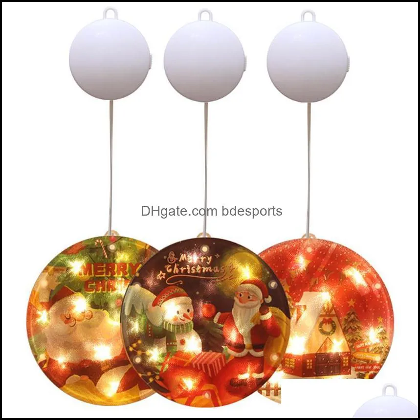 Christmas Round Led Decoration Hanging Light Room Curtain Xmas Tree Ornaments New Year Shopping Mall Window Home Decora55