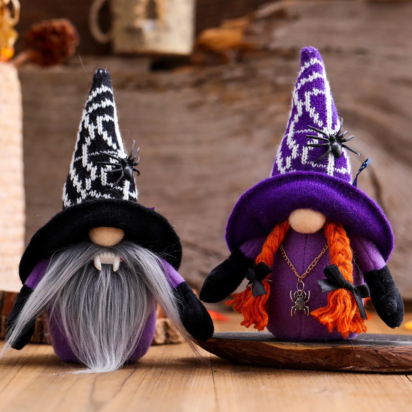 Halloween decoration faceless dwarf doll ornaments dolls spider bat party decorations