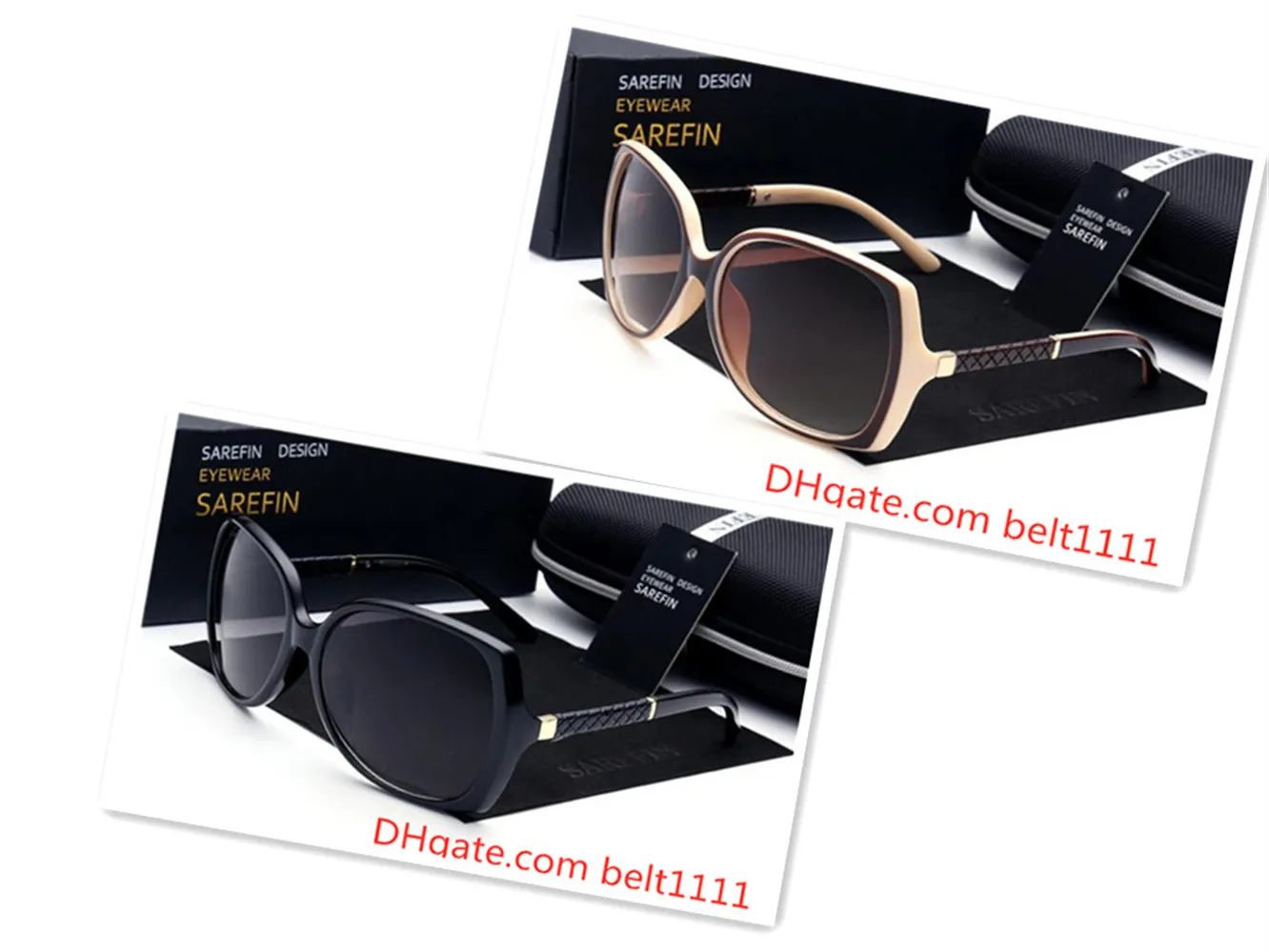 Haute qualité Nouvelle mode vintage lunettes de soleil femmes Marque designer femmes lunettes de soleil dames lunettes de soleil avec étuis et boîte 7 Couleurs